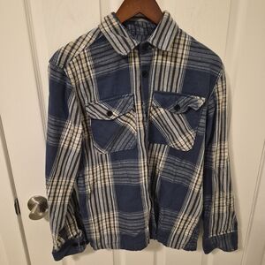 Jack & Jones Navy and Beige Striped Shirt